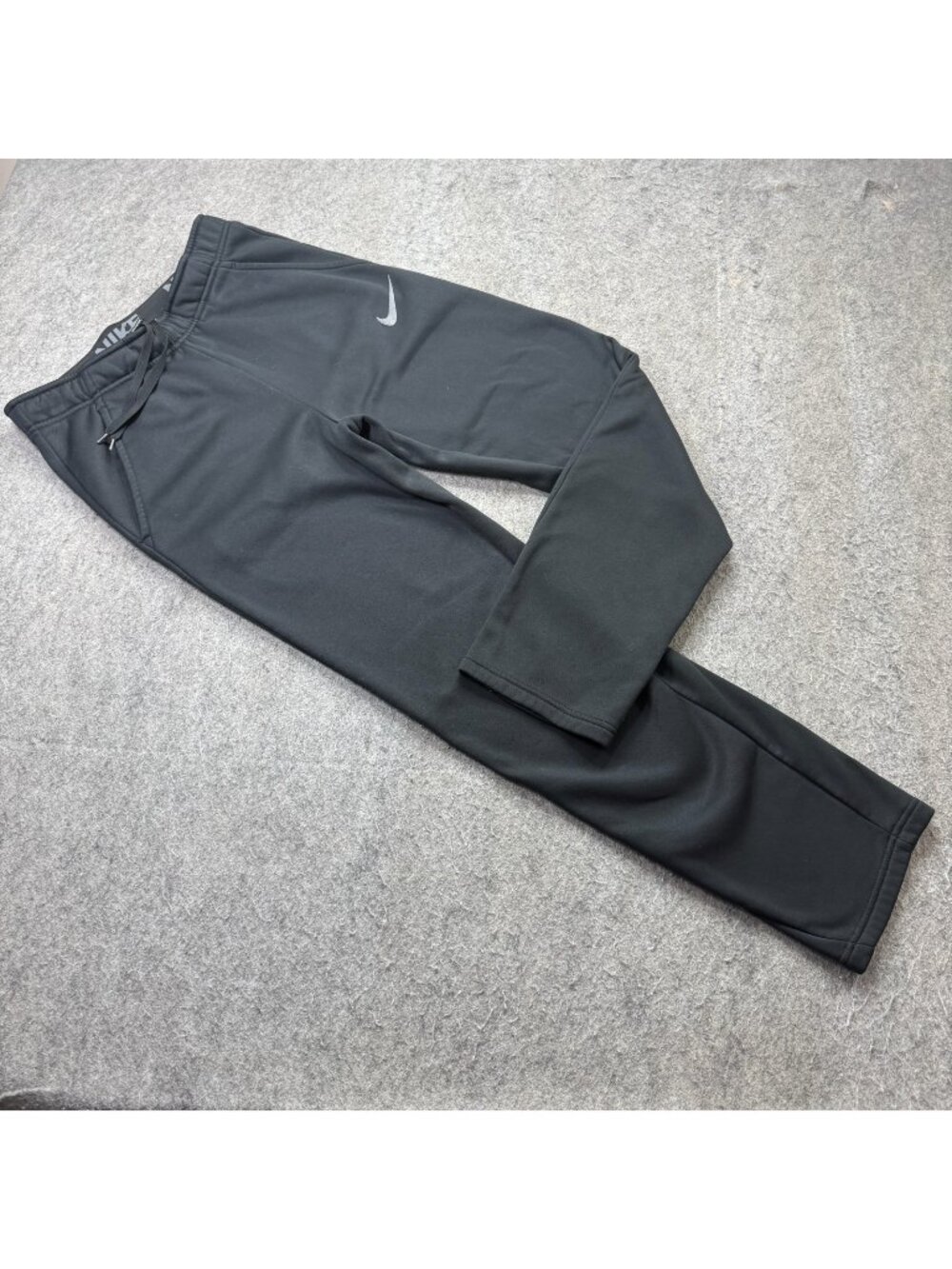 Nike THERMA-FIT Sweatpants Men S Black Open Hem Fleece Relaxed 30" 932253 b198